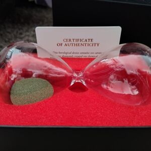 Red Hourglass with Certificate